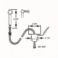 SCANVIK 10055P RECESSED SHOWER W/ ON/OFF PUSH