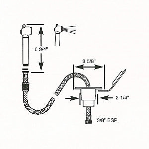 SCANVIK 10055P RECESSED SHOWER W/ ON/OFF PUSH