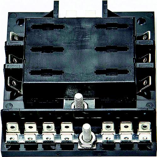 SIERRA FS40420 6 Gang ATO/ATC Fuse Block with Ground Bar