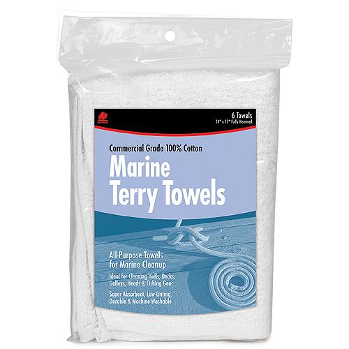 BUFFALO 60244 MARINE TERRY TOWELS BAG OF 6