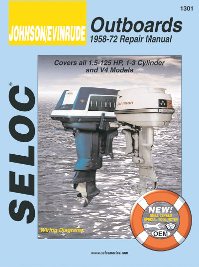 Seloc 1301  Engine Service Manual Johnson/Evinrude 1958-72