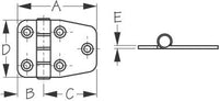 SEADOG 201510-1 SHORT SIDE DOOR HINGE