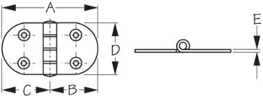 SEADOG 201700-1 ROUND SIDE HINGE