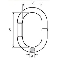 ACCO 8451100  CHAIN OBLONG MASTER LINK 5/8IN