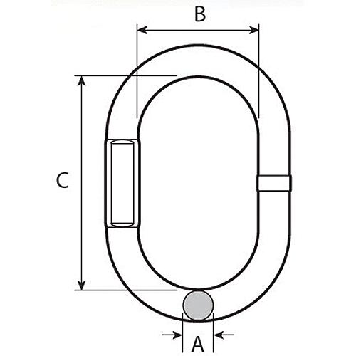 ACCO 8451100  CHAIN OBLONG MASTER LINK 5/8IN