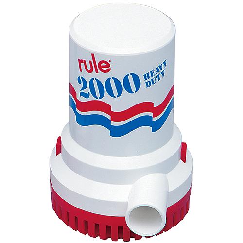 Rule 10, 2000 GPH High Capacity Bilge Pump, 12V