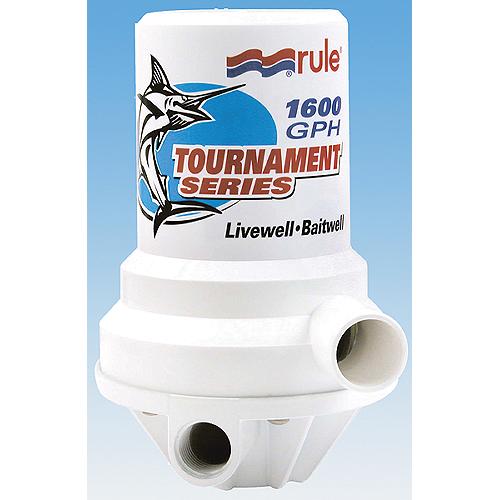 RULE 209FDP, 12V TOURNAMENT SERIES LIVEWELL/AERATOR PUMP 1600 GPH