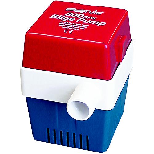 Rule 20F, 12V Square Non-Automatic 800GPH BILGE PUMP