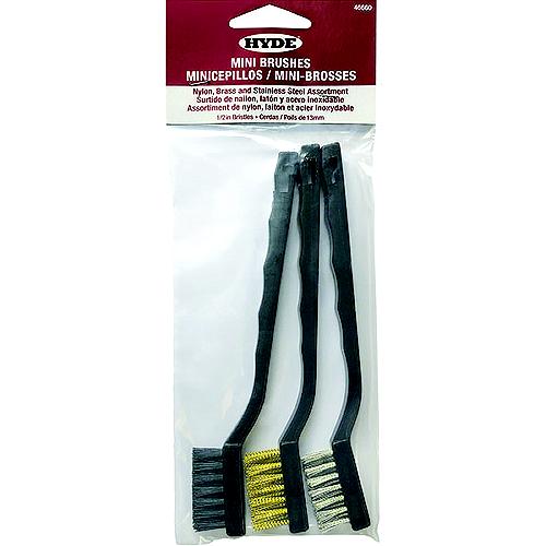 HYDE TOOLS 46660 MINI WIRE BRUSH ASSORTMRNT SS/B/N