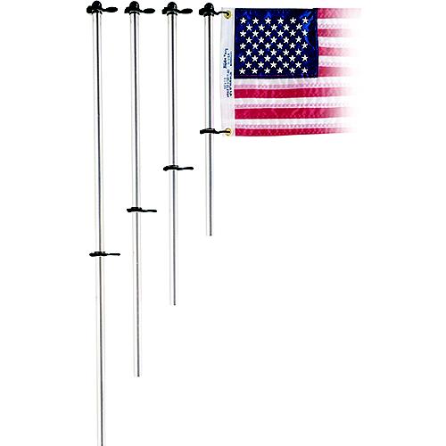 TAYLOR 916 FLAG POLE W/CLIPS ALUM 3/4IN X 24IN