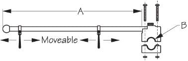 SEADOG 327122-1 FLAG POLE & MOUNT 17IN 7/8IN-1IN RAILING