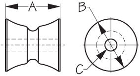 SEA DOG 328059-1 REPLACEMENT BOW ROLLER WHEEL