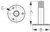 SEA DOG 329515 FIXED ANTENNA BASE 4 1/2" HIGH