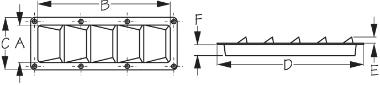 SEADOG 337291 BLACK ABS 5 SLOTED VENT