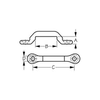 SEADOG 081261-1 TIE DOWN EYE STRAPS S.S. 1 PAIR PER PACK