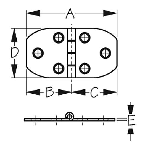 SEADOG 201030-1 SS DOOR HINGE