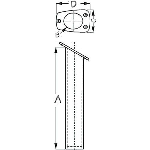 SEADOG 325060-1 FLUSH MOUNT ROD HOLDER BLACK