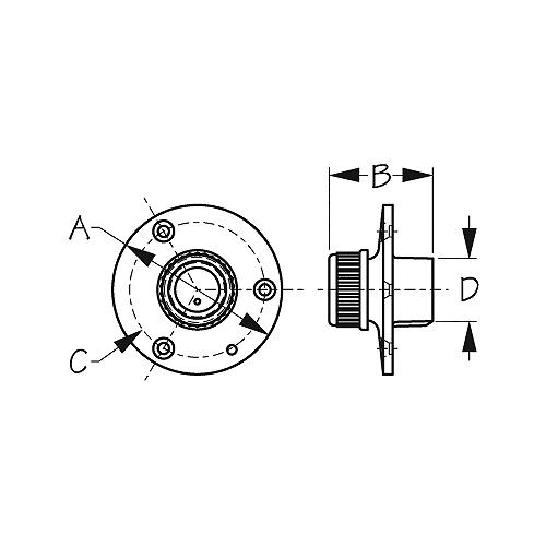 SEA DOG 512120-1 Washdown Water Outlet - #8 Fastener - Brass Chrome Plated - Includes Cap & Chain