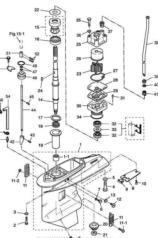 TOHATSU 3C7-65006-0 PUMP CASE ASSY-UPPER