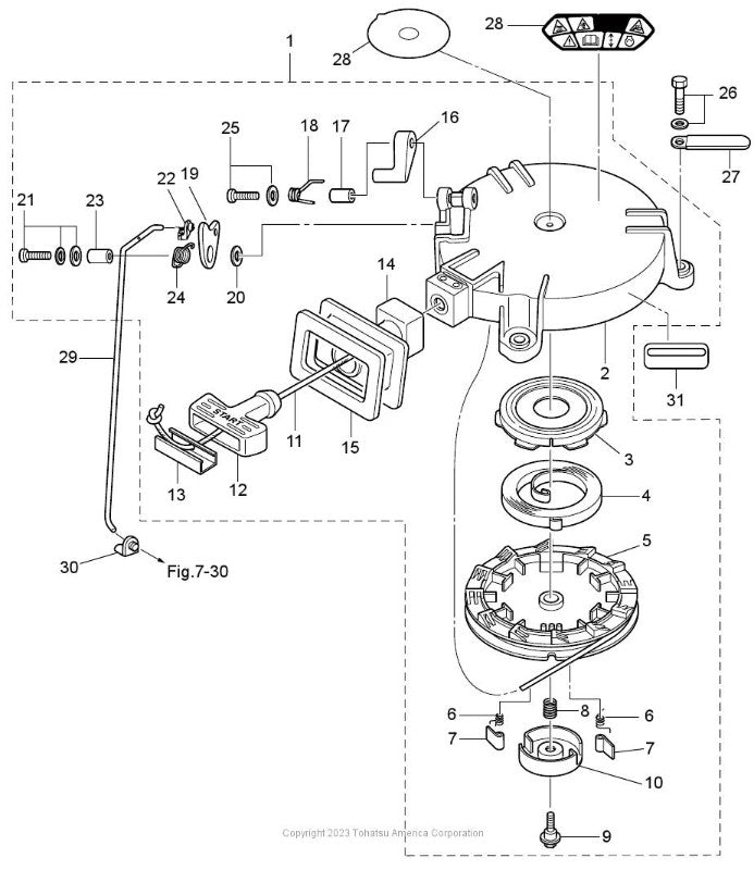 TOHATSU 3GR-05217-1 ROD,STARTER LOCK