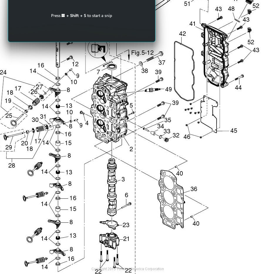 TOHATSU 3KY-01024-0 CYLINDER HEAD COVER GASKET