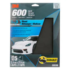 3M 32036 SANDPAPER 600 GRIT WET/DRY 5PK