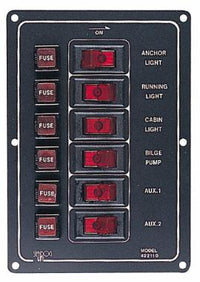 SEA DOG 422110-1 ALUMINUM VERTICAL ROCKER SWITCH PANEL