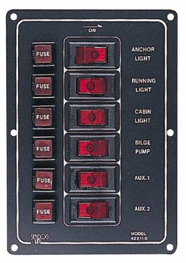 SEA DOG 422110-1 ALUMINUM VERTICAL ROCKER SWITCH PANEL