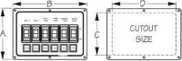 SEA DOG 422210-1 ALUMINUM HORIZONTAL ROCKER 6 SWITCH PANEL