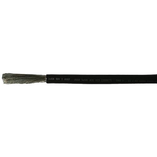ATL-TSC4B-FT 4GA TINNED COPPER WIRE BLACK PER FOOT