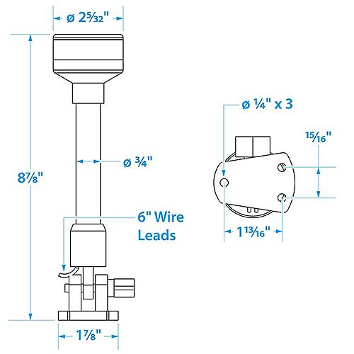 SEACHOICE 02871 8-7/8IN LED All- Round Light