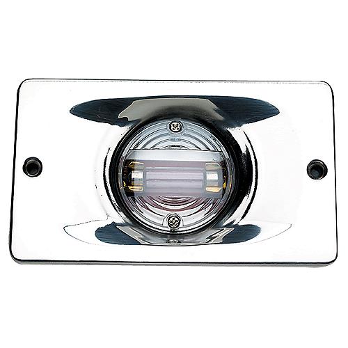 SEACHOICE 05361 TRANSOM LIGHT WITH STAINLESS STEEL FLANGE, RECTANGULAR