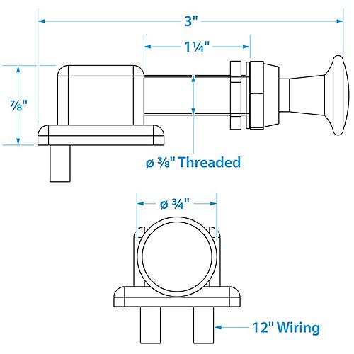 SEACHOICE 11841 PUSH PULL SWITCH