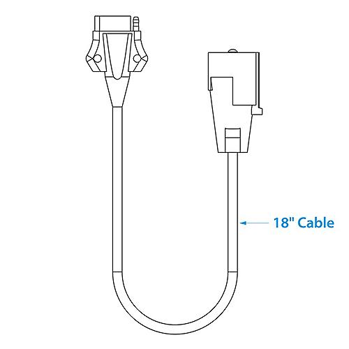 SEACHOICE 13821 7 TO 5 WAY ADAPTER W/18' CABLE