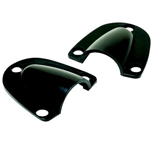 SEACHOICE 16191 BLACK MOLDED CLAM SHELL 2IN X 2-3/8IN (PAIR)