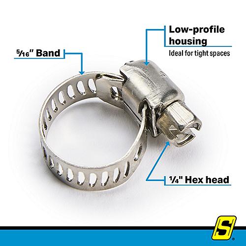 SEACHOICE 23351 MINI HOSE CLAMP SZ #4 5/16