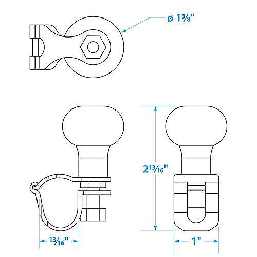 SEACHOICE 28521 SS MEDIUM TUNING KNOB
