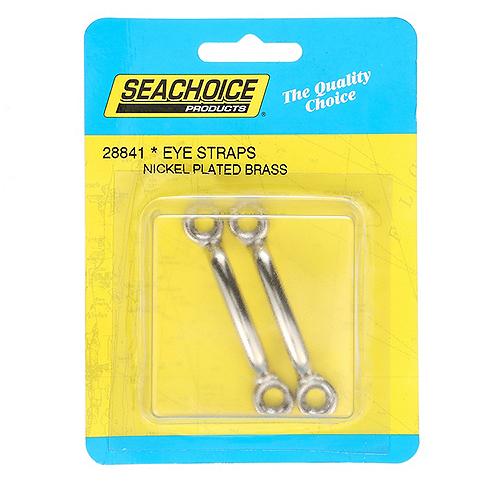 SEACHOICE 28841 STRAP EYE NKL PLATED BRASS