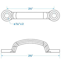 SEACHOICE 28841 STRAP EYE NKL PLATED BRASS