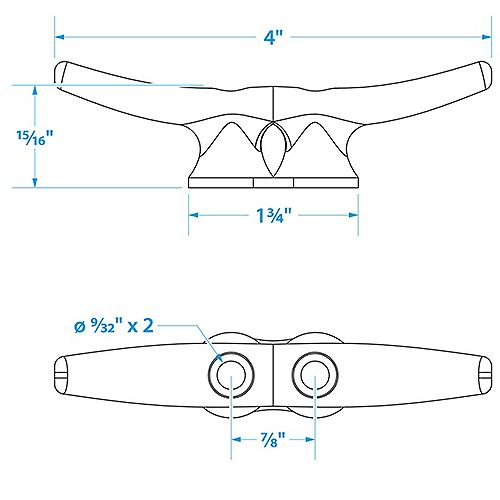SEACHOICE 30580 4IN  DOCK CLEATS
