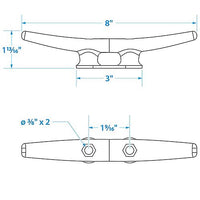 SEACHOICE 30610 8IN GALV DOCK CLEAT