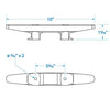 SEACHOICE 30561 HOLLOW BASE CLEAT 4-1/2IN