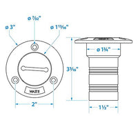 SEACHOICE 32281 WASTE DECK FILL PLATE SS