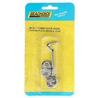 SEACHOICE 36141 3IN CABIN DOOR HOOK CHROME/BRASS