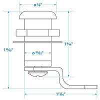 SEACHOICE 37241 CAM LOCK CHROME PLATED