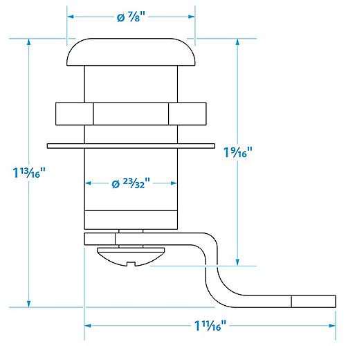 SEACHOICE 37241 CAM LOCK CHROME PLATED