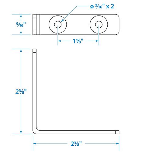 SEACHOICE 37551 90 ANGLE BRACKET