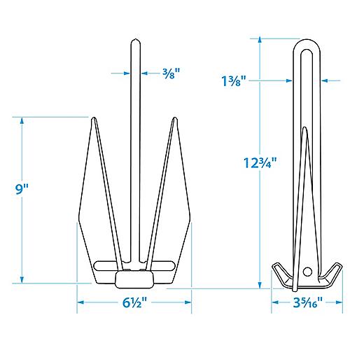 SEACHOICE 41160 PWC ANCHOR KIT FLUKE STYLE