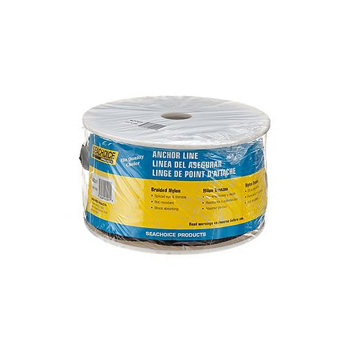 SEACHOICE 42201 ANCHOR LINE DOUBLE BRAID NYLON BLACK 3/8IN X 100FT