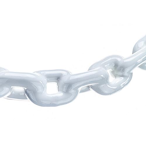 SEACHOICE 44421 White PVC Coated Galvanized Anchor Lead Chain 1/4" x 4'